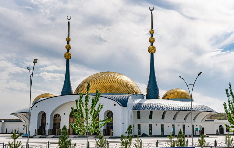 Modern, Beautiful Mosque At, Daylight
